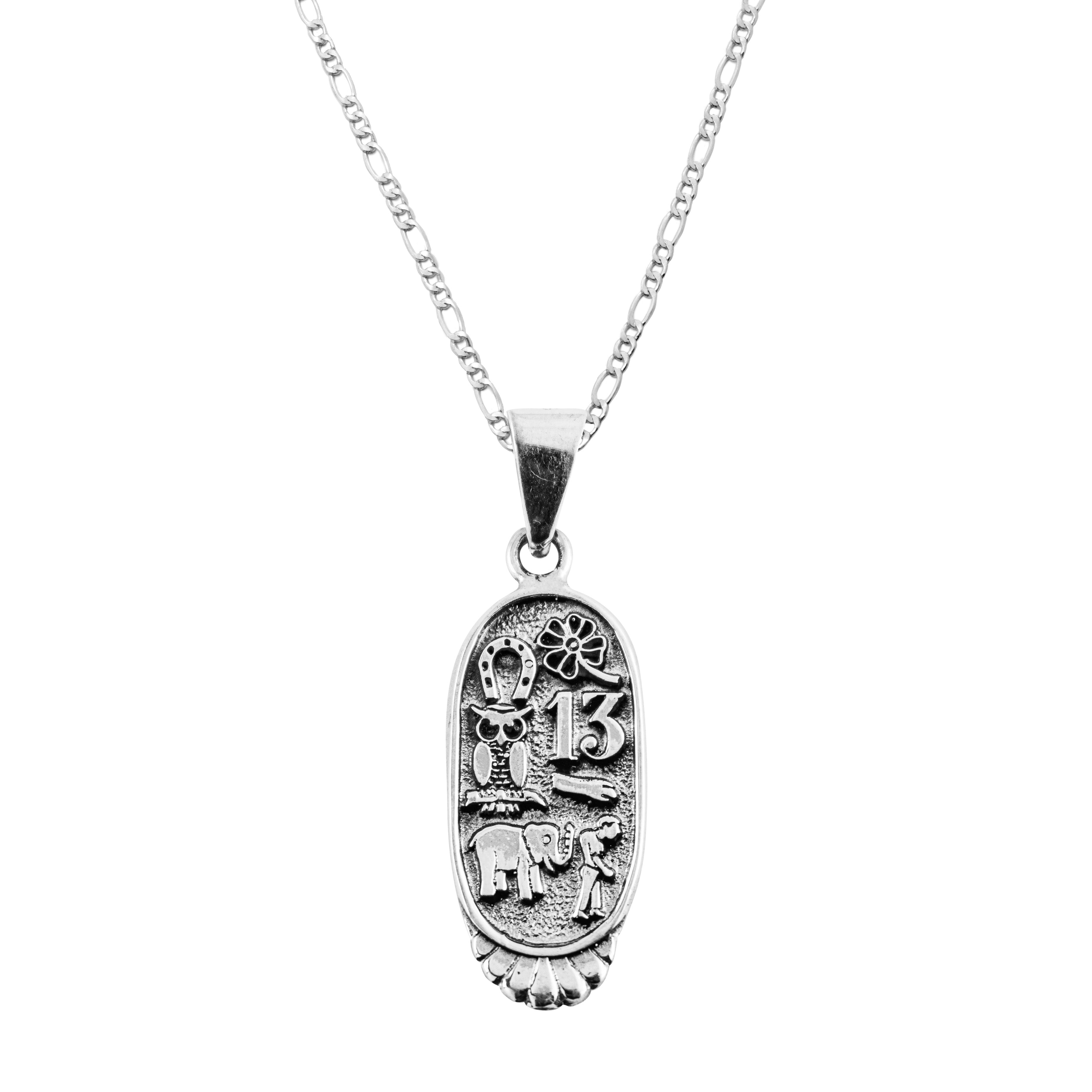 Dije De Plata ley .925 Tabla De La Suerte con Cadena