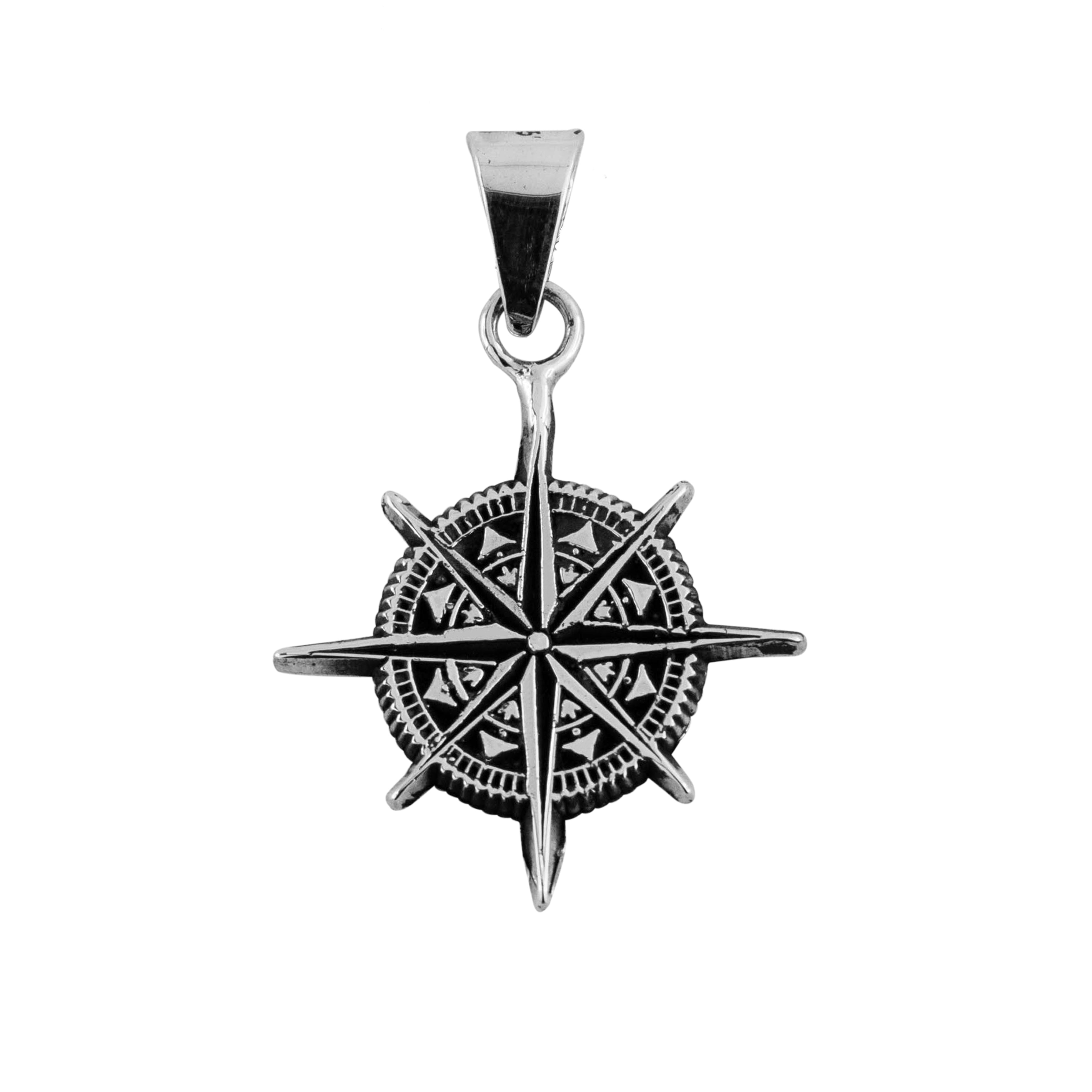 Dije De Plata Rosa De Los Vientos