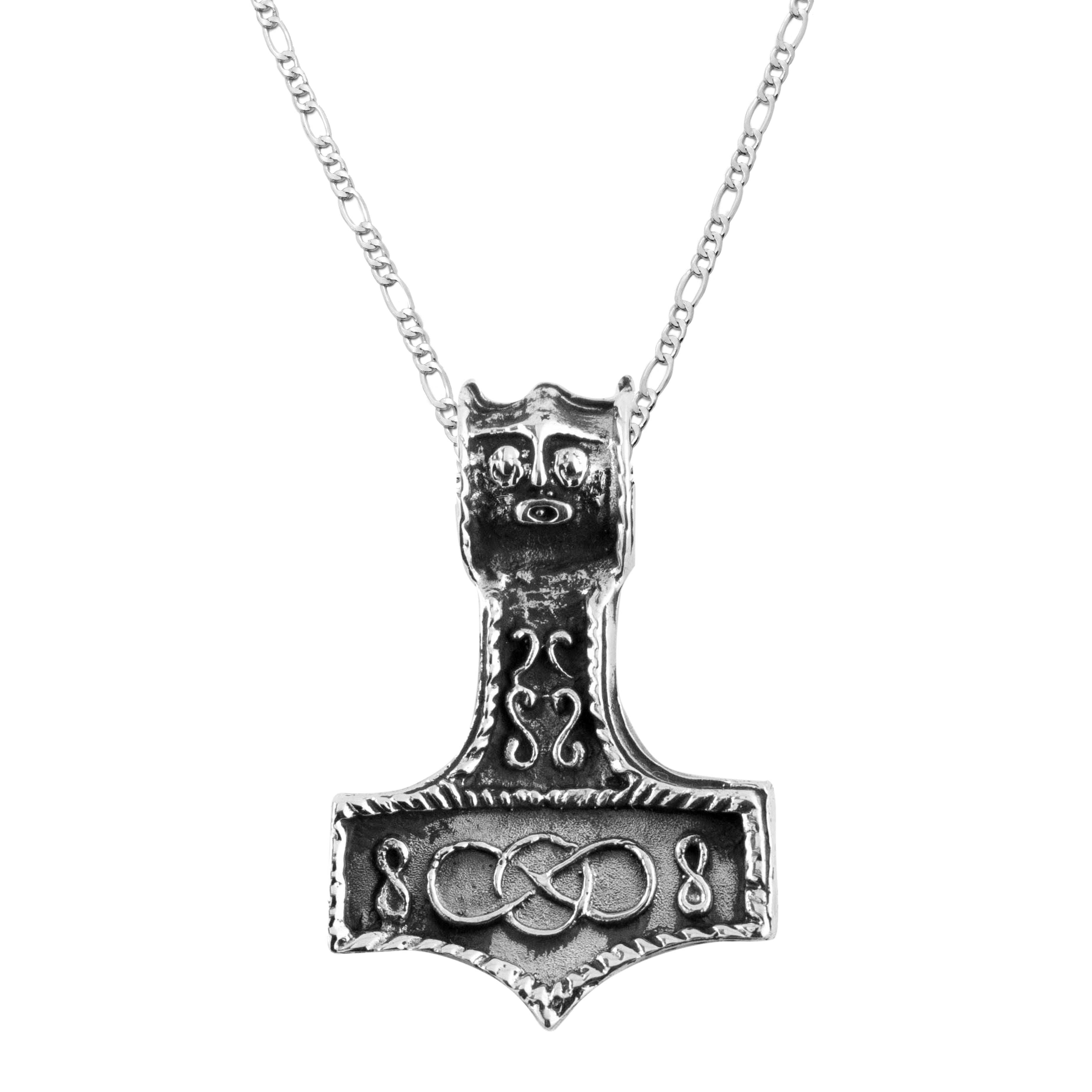 Dije De Plata Simbolo Selta Thor con cadena