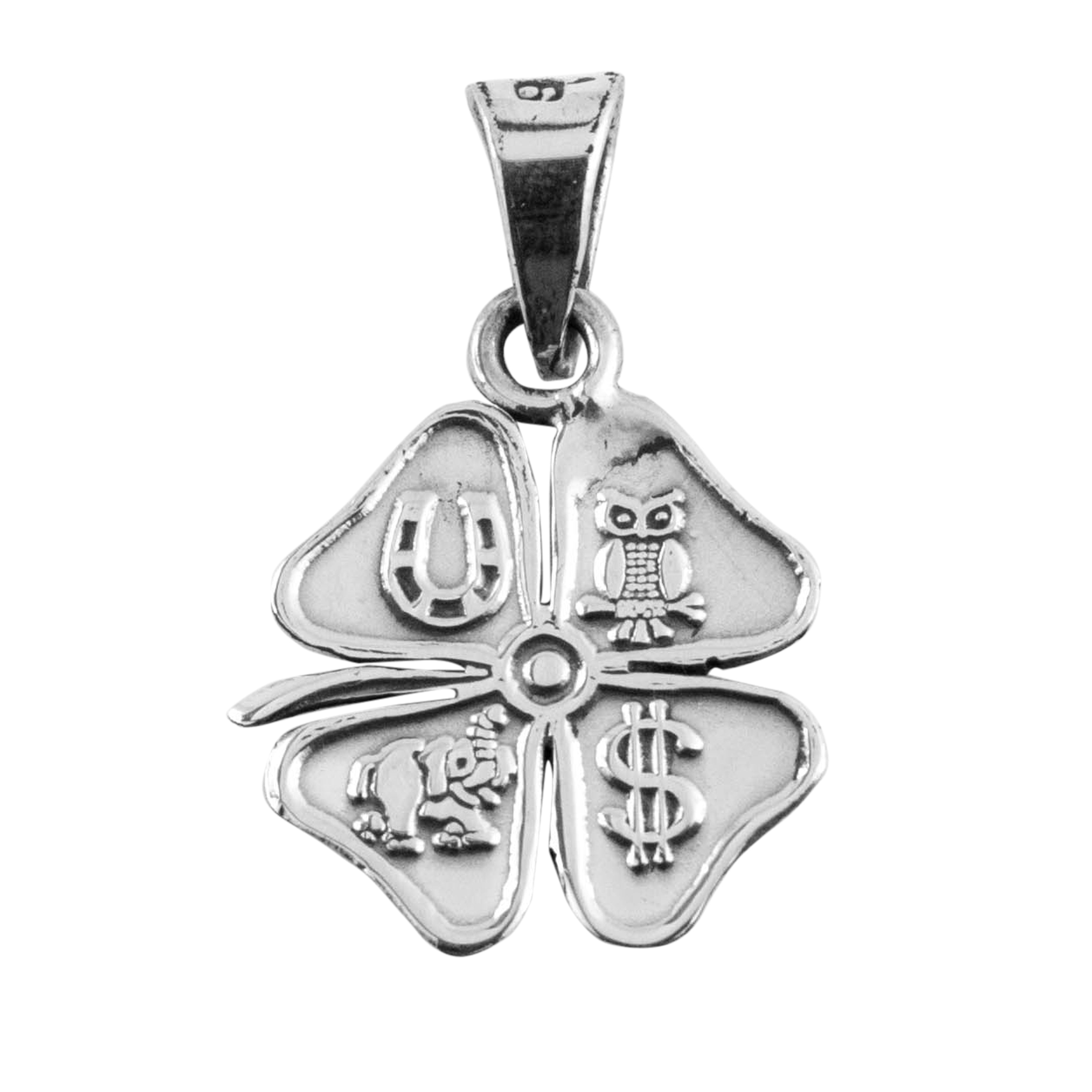 Dije De Plata 925 Trébol De La Suerte