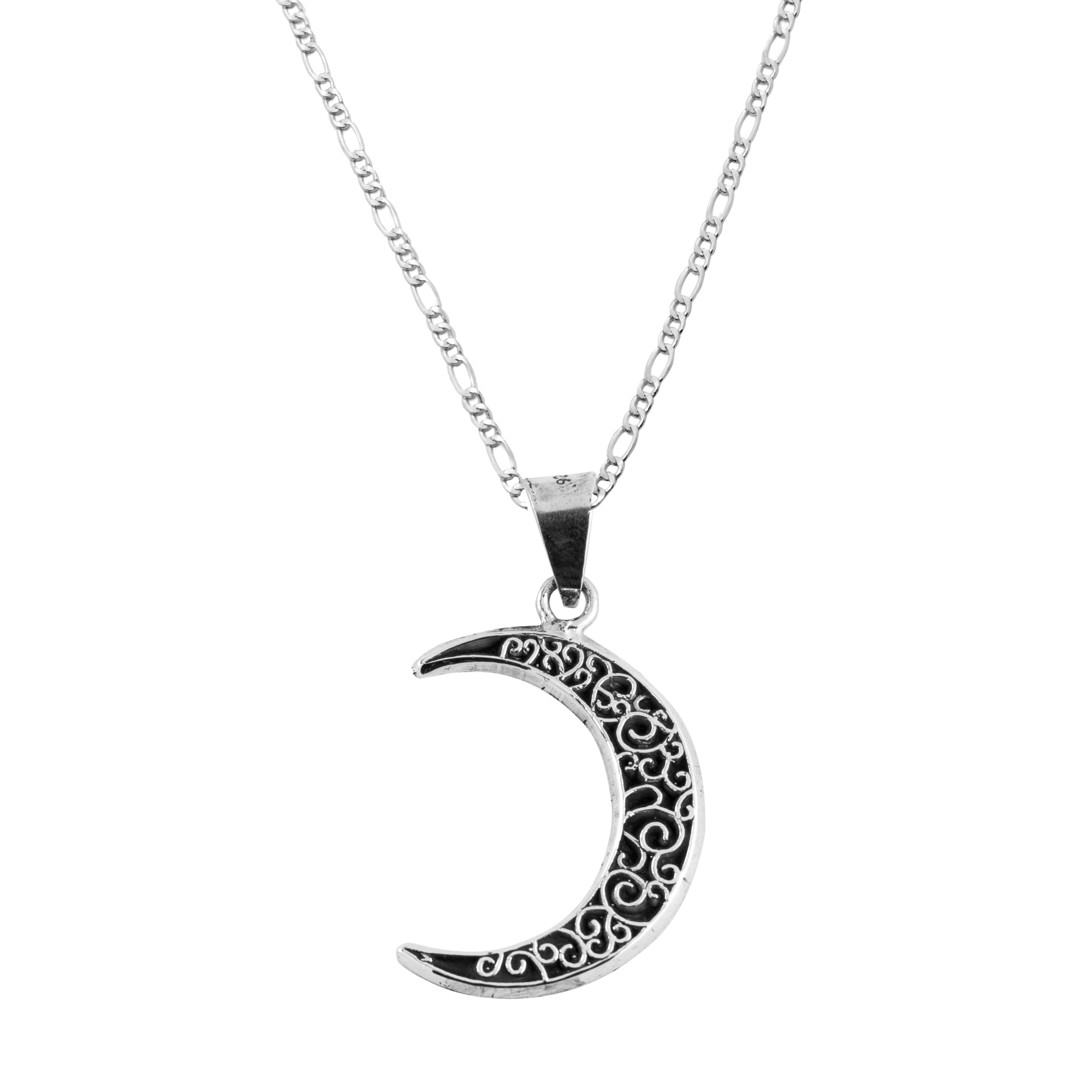 Dije de Plata Luna Ureola con Cadena