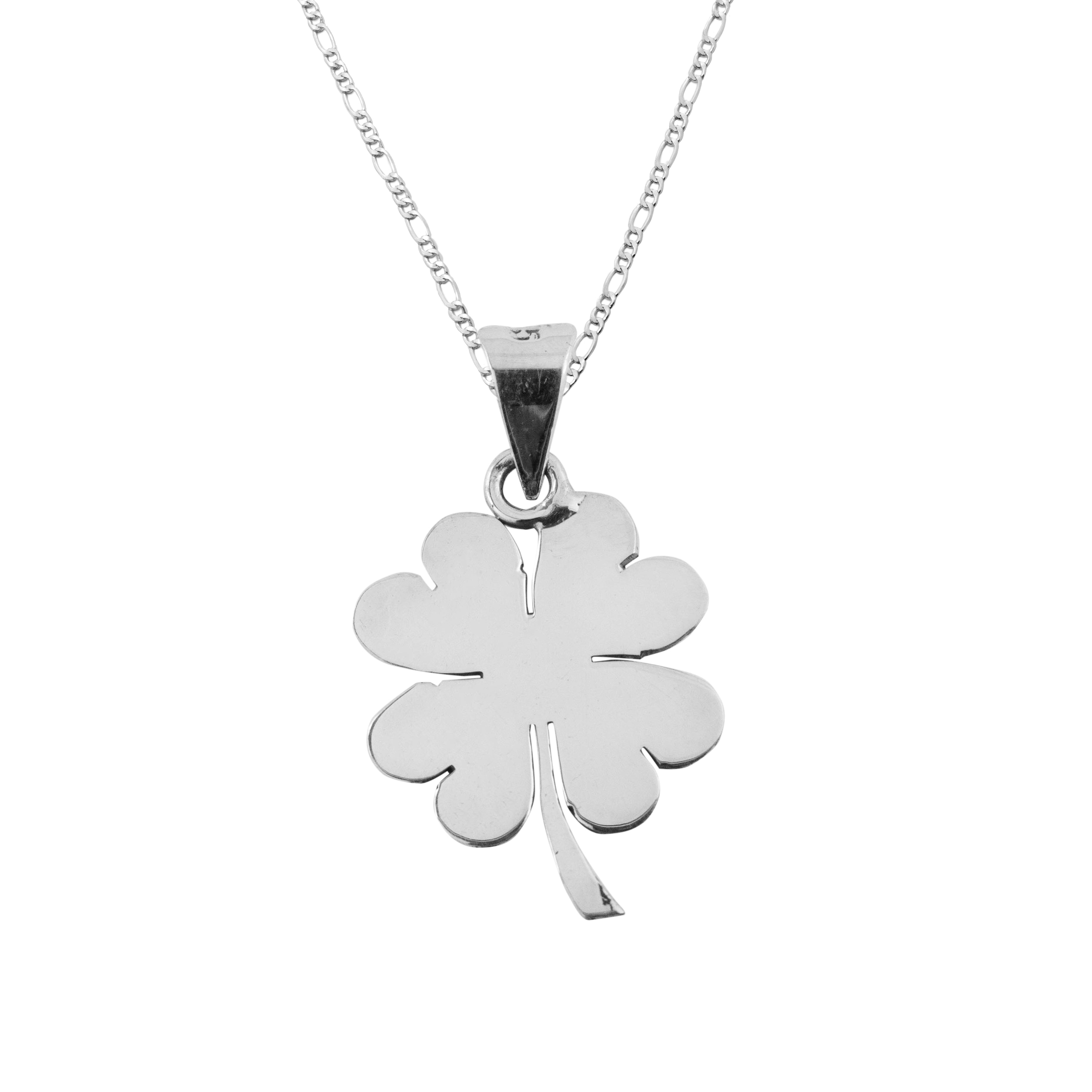 Dije De Plata 925 Trebol 4 Hojas con cadena