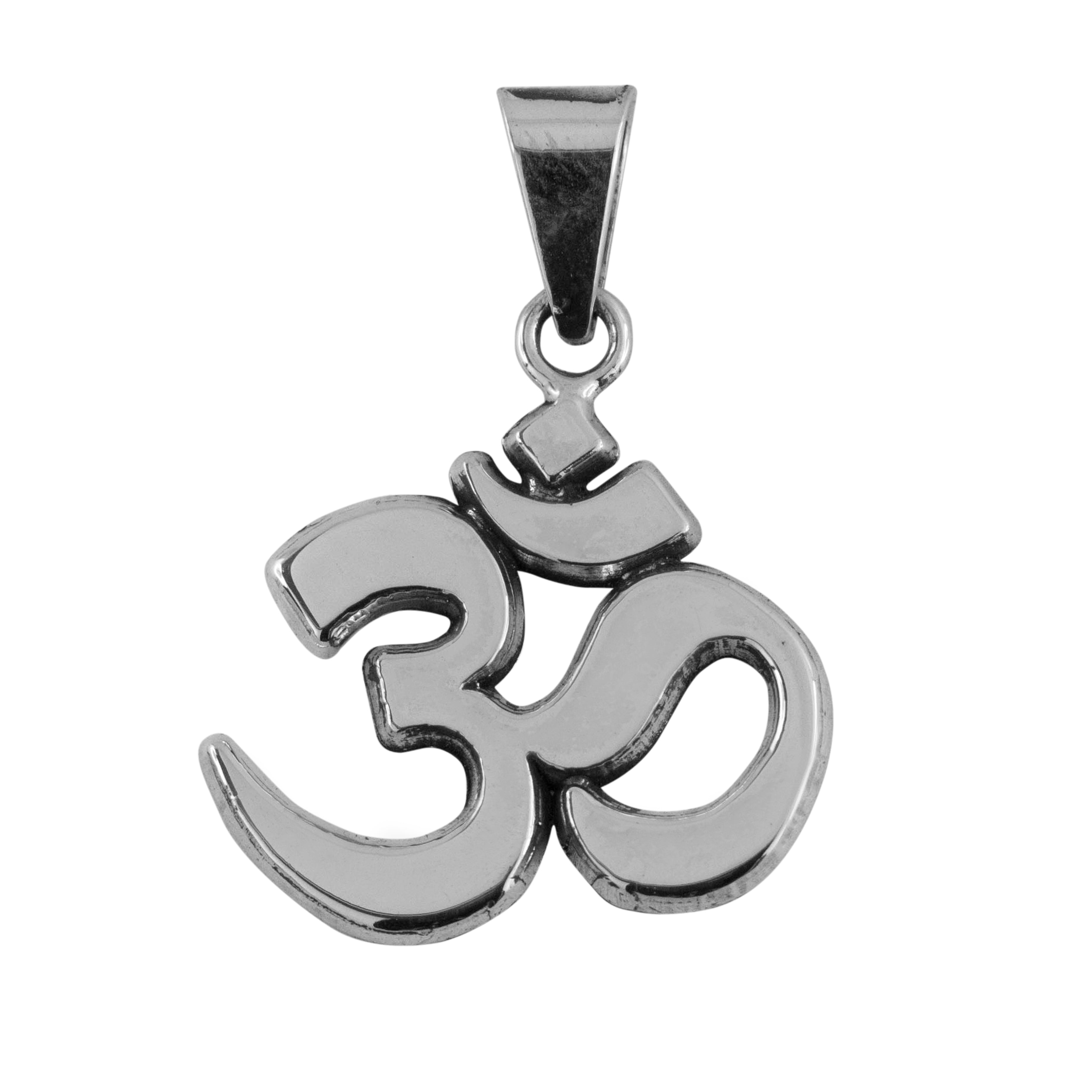 Dije De Plata Símbolo De Om Grande