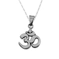 Dije De Plata Simbolo De Om Mediano con cadena