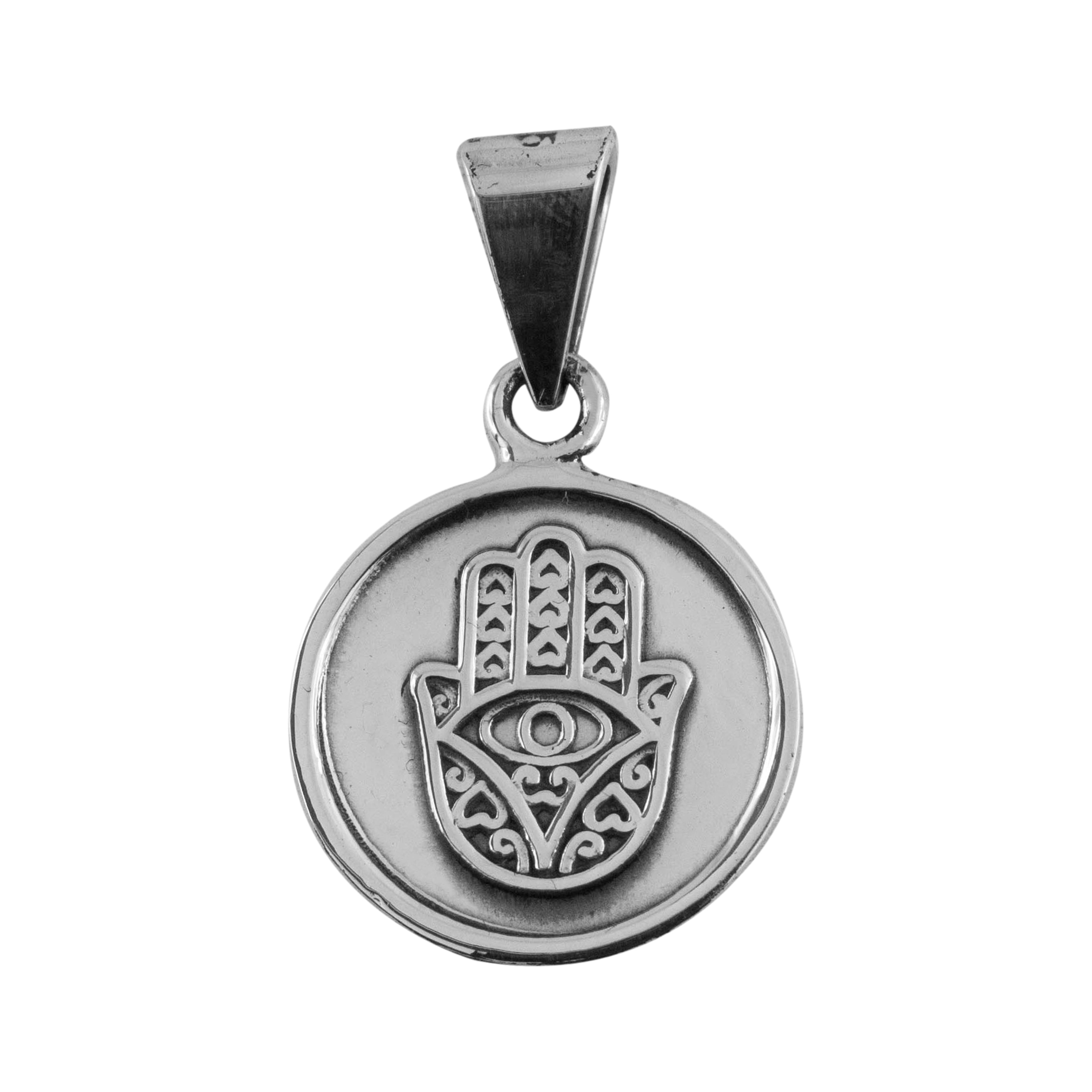 Dije De Plata Medalla Mano De Fatima