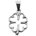 Dije De Plata 925 Trebol 4 Corazones