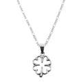 Dije De Plata 925 Trebol 4 Corazones Con Cadena Plata