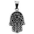 Dije De Plata .925 Mano De Fatima Grande