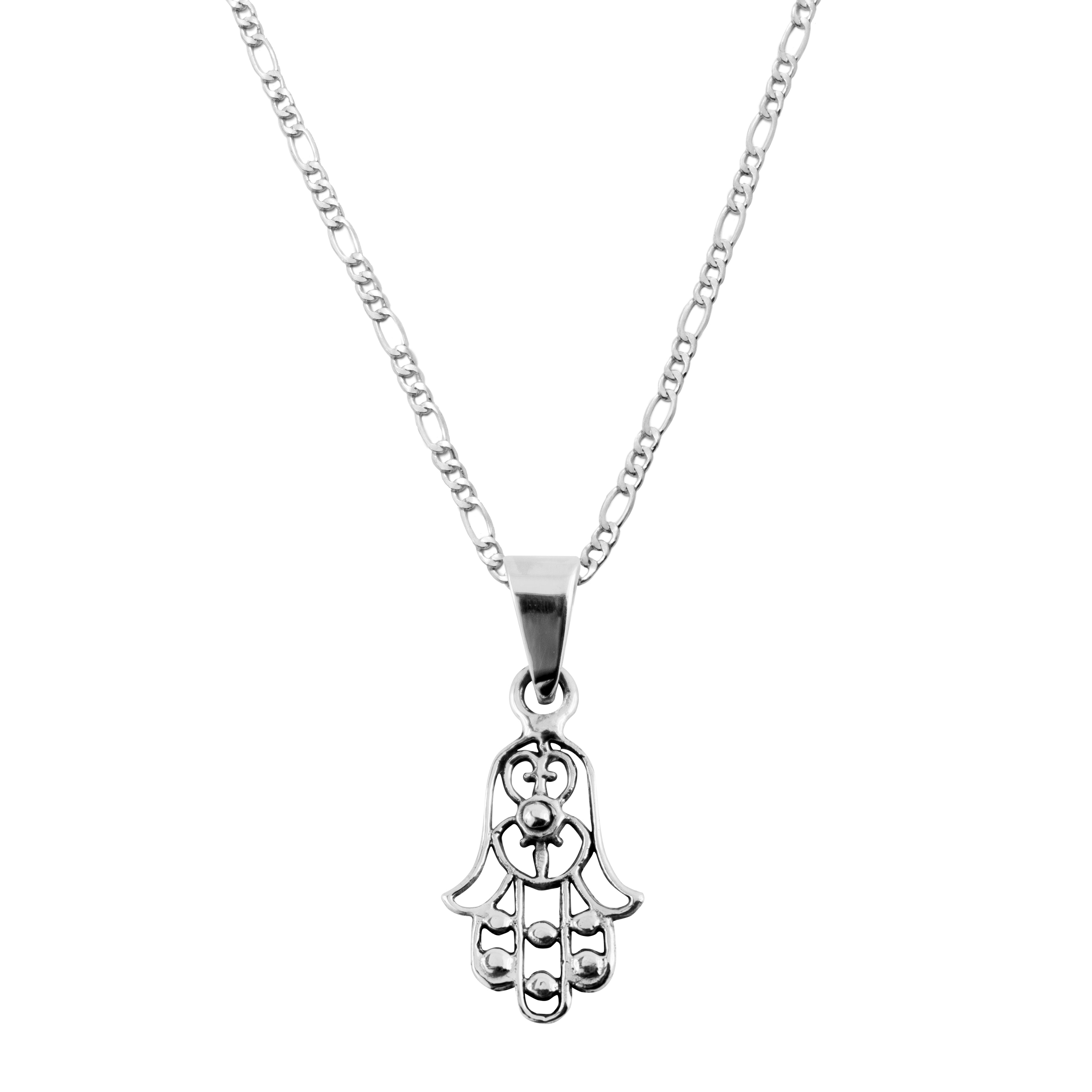 Dije Plata 925 Mano De Fatima Calada con cadena